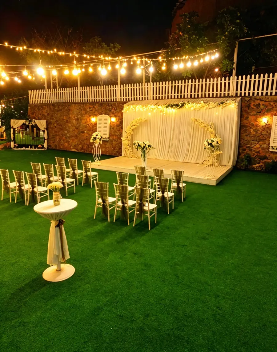 Nikah alanı, gece
